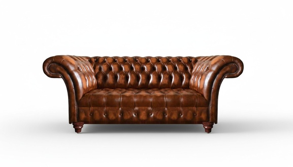 Noble Chesterfield Couches Brown Living Room Leather Couch Textile Sofa