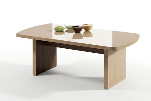 Modern style gloss rectangular side coffee table for living room, italian furniture