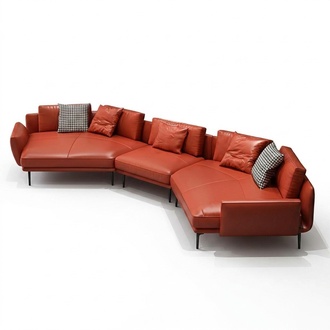 Noble corner sofa U-shape living sofa couch upholstery corner set leather sofa