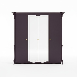 Noble design wardrobe with mirror cabinet cabinets Italian furniture new