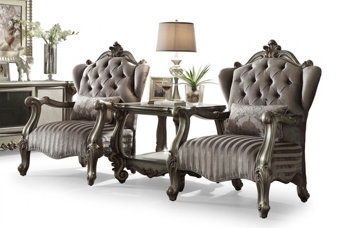 Side Table Noble Designer Classic Coffee Table Wood Baroque Carved