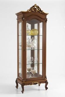 Classy Display Cabinet Antique Style Baroque Rococo Classic Living Room Glass Cabinet Baroque