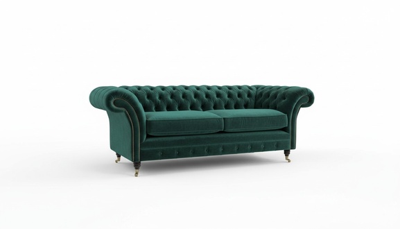 Noble unusual Chesterfield couch velvet textile fabric designer couches furniture