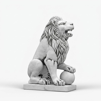 Noble knight lion figure statue sculpture figures sculptures garden terrace decoration