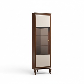 Modern style made of real wooden living room showcase/cupboard with a swing door