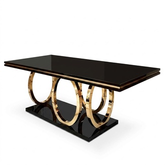 Noble Luxury Design Table Dining Room Living Tables Wood Furniture Metal Baroque Modern