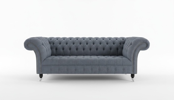 Noble luxury fabric couch Chesterfield fabric sofa upholstery Lehn 3 seater couches new