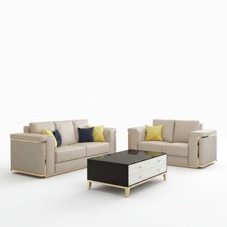Noble steel couch upholstery leather sofa 211 seater couch set Italian