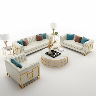Precious Steel Couch Upholstery Leather Sofa 311 Seater Couches Set Italian