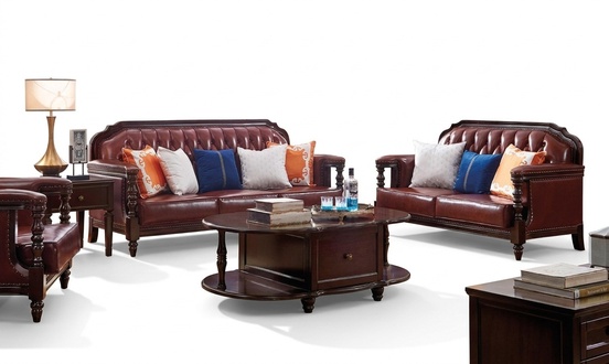 Northern States Sofa Set Sofa America 3+2 Seat Leather Sofa Chesterfield