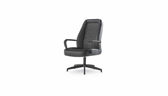 Black office chair executive chair workspace office modern soft leather wood