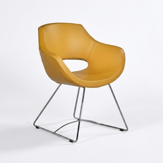Office chair Office chair Armchair Boss Work chair Orange Modern furniture Faux leather