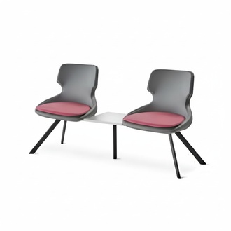 Office chairs study office 2-seater hallway entrance Doyer black modern