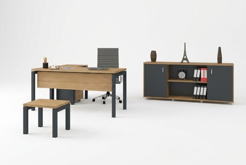Office furnishings desk filing cabinet cabinet coffee table 2pcs set