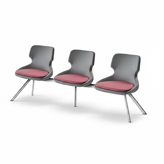 Office furniture office chairs study black burgundy 3-seater modern