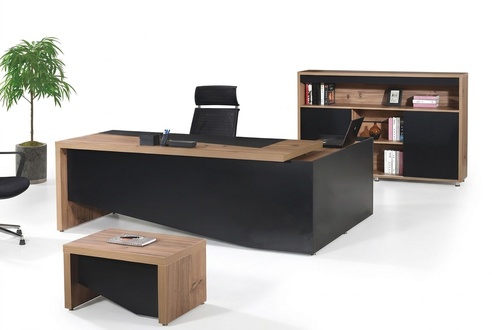 Office furniture complete office corner office desk office desk 3 pcs wood black