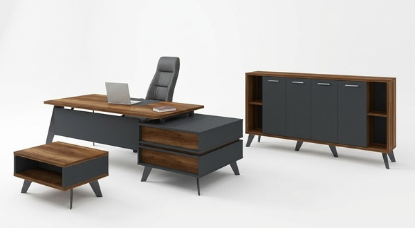 Office furniture complete set 3-piece home office furniture desk cabinet