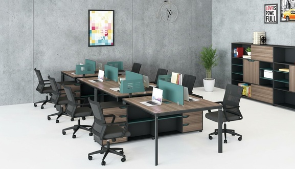 Office furniture equipment equipment table call center 2 workstations desk