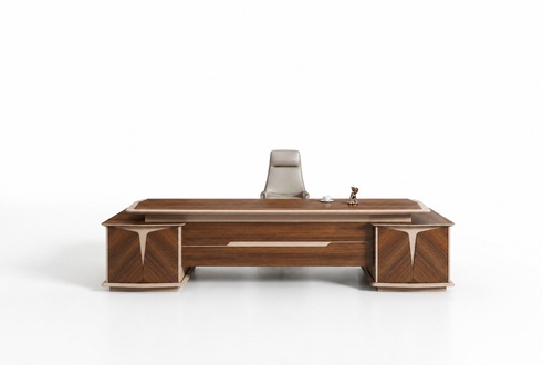 Office furniture large office desk work desk writing desk office table brown