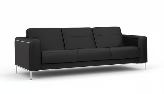 Office furniture sofa 3-seater couch upholstered modern luxury leather design
