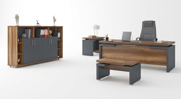 Office set study furniture complete set desk filing cabinet