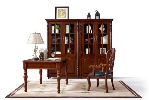 Office Set Desk Study 4pcs Chair 2x Bookshelf Office Furnishings