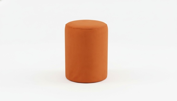 Orange-coloured stool new high-quality stool textile chipboard