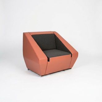 Orange luxury armchair study upholstered furniture designer office chair