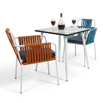 Original chairs light orange colour on white legs stainless steel one soft cushion