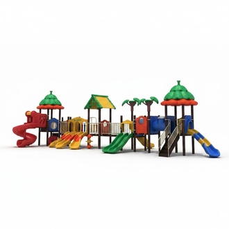 Outdoor play tower Slide Climbing tower Playhouse Playground Playgrounds