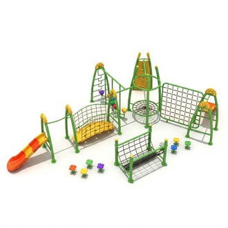 Outdoor sports ground for children Play tower Slide Climbing wall Colourful