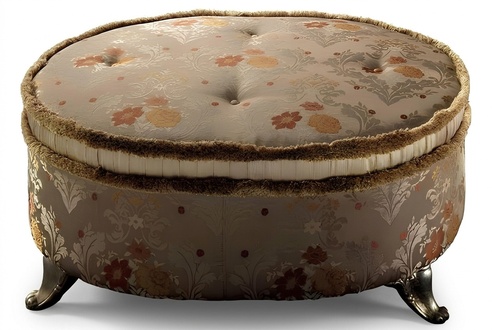 Oval Chesterfield Upholstery Stool Footstool Ottoman Table Sofa Side Round