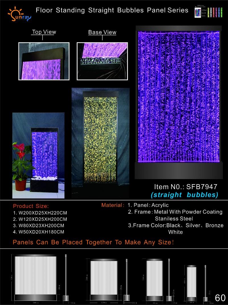 Wall panel LED water wall water walls water bubbles wall waterwall 50x180cm New