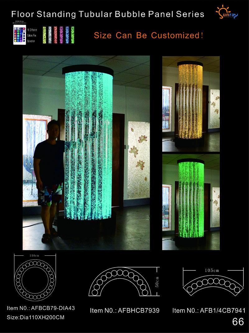 water column xxl 110x200cm big water wall columns wall partition led illuminated