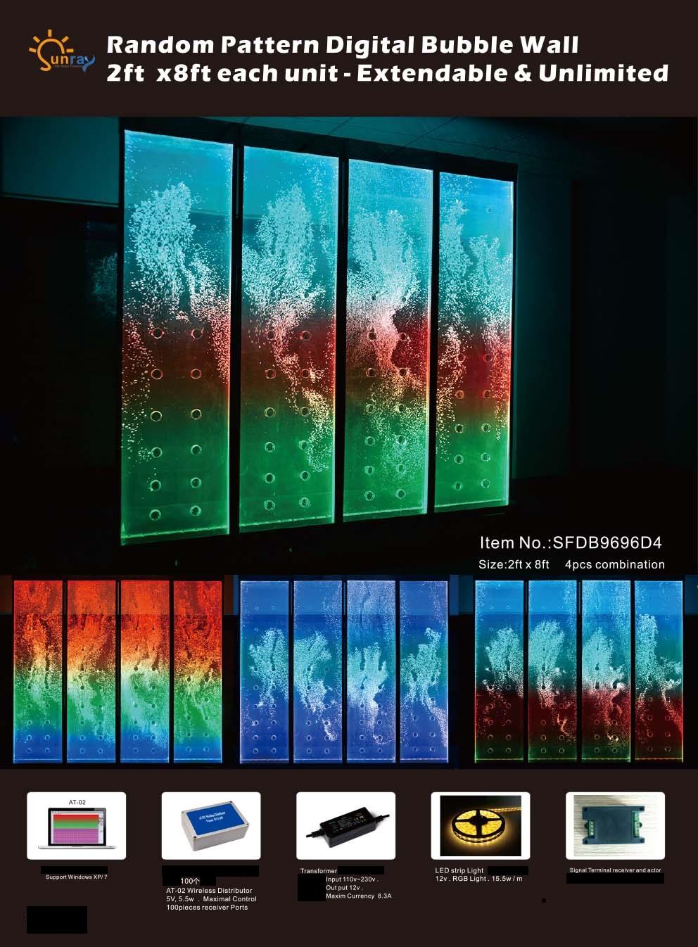 Modern partition water wall walls waterfall Water Wall Led water walls 60x240