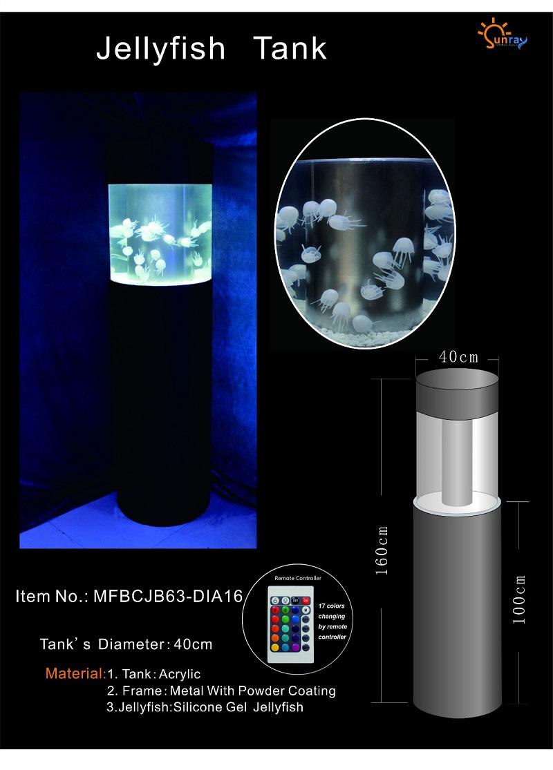 Design water aquarium water column column decoration jellyfish water wall club New