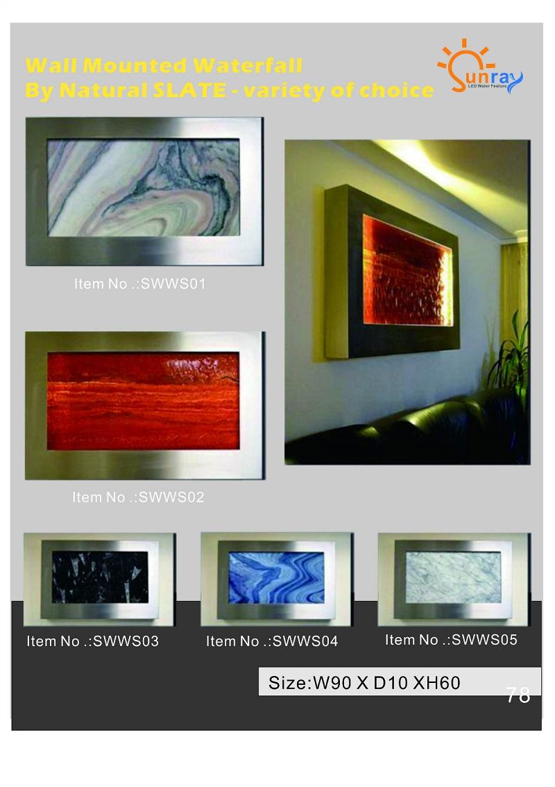 LED water wall designer water column waterfall picture frame 90x60 Water Wall
