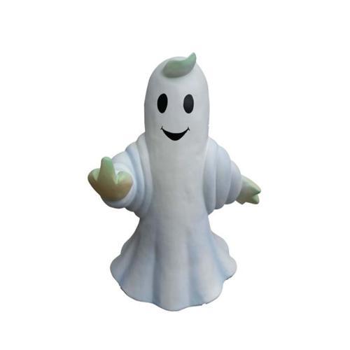 White colored decorative sculpture designed as a halloween ghost 75cm P88
