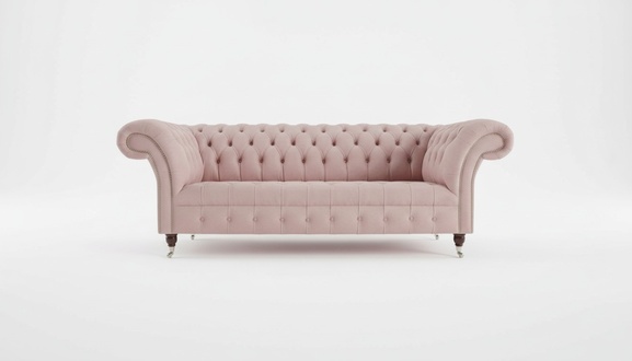 Pink Designer Sofa Couch Upholstery XXL 3 Seater Big Sofas Couches Textile Leather