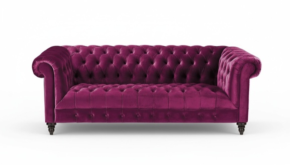 Pink Three Seater Fabric Chesterfield Design Couches Upholstery Sofas Orignal New