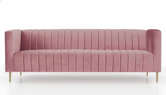 Rosa Three-Seater Fabric Living Room Design Couches Upholstered Sofa Sofas Modern Furniture