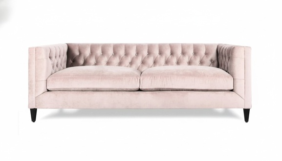 Pink three-seater sofa modern fabric living room design couches new luxury furniture new
