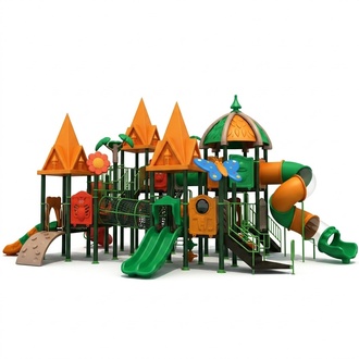 Play tower with slide Climbing tower Play equipment Outdoor playground
