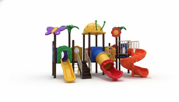 Play tower with slide Climbing tower Wooden tower Playhouse Playground New