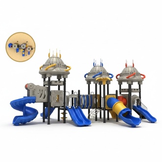 Play tower with slide Climbing wall Playground Play climbing areas