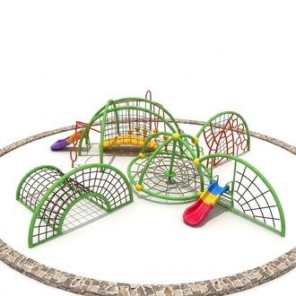 Play tower with slides Labyrinth outdoor sports complex for children