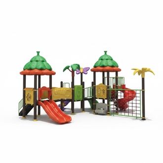 Playground Children\'s outdoor garden play tower with slide Outdoor playgrounds