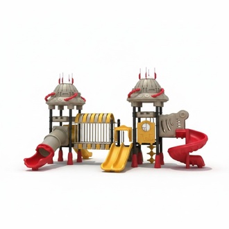 Robot-style playground Plastic tower Play tower with slide Playgrounds