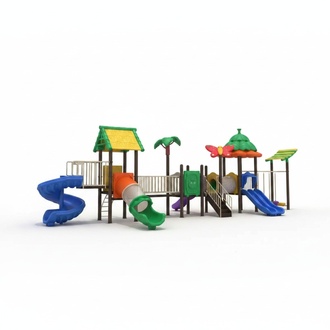 Playground in the garden Plastic jungle playground