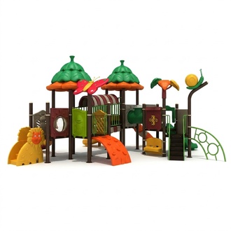 Playground outdoor jungle type plastic tower play area for children